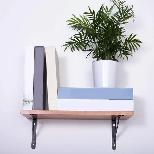 Vista 9 de Soporte de estante triangular para colgar en la pared, soportes flotantes de ángulo recto de 90 grados, almacenamiento decorativo que ahorra