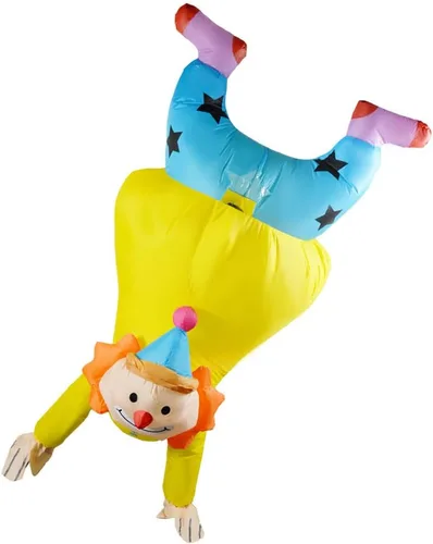 Vista 6 de Disfraz inflable de payaso, disfraces inflables de Halloween para hombres y mujeres, unisex, divertido para adultos, para cosplay, fiesta de carnaval