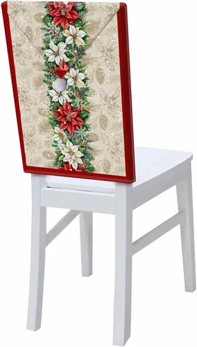 Vista 16 de Fundas para respaldo de silla de comedor, bolas de Navidad con diseño de copo de nieve en color rojo de invierno, fundas para sillas de cocina Árbol
