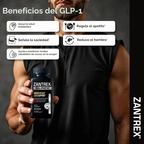 Vista 4 de Zantrex Black – Aumenta naturalmente el GLP-1 y el metabolismo Energía termogénica, fórmula para el control de peso 60 píldoras