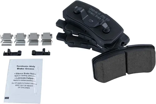 Vista 4 de TRQ Kit de pastillas de freno delanteras y traseras y rotores Kit de productos químicos de freno, pastillas de freno de cerámica compatible