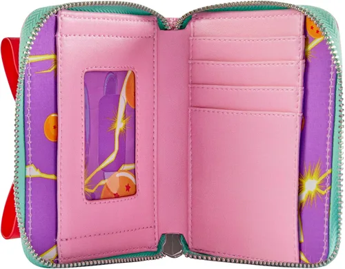 Vista 4 de Loungefly Billetera Dragon Ball Billetera Bulma Cosplay, exclusiva de Tienda