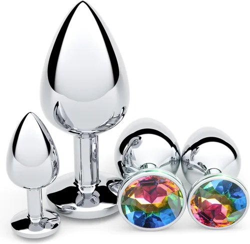Vista 25 de Vikkiy Anal Plug Beginner Set, 4 PCS Stainless Steel Butt Plug Kit