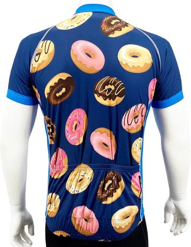 Vista 2 de PEAK 1 SPORTS Donut - Camiseta de ciclismo para hombre, de manga corta, para ciclismo y conducción en carretera