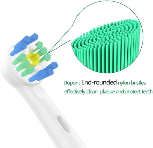 Vista 6 de Cabezales de cepillo de repuesto, compatibles con cepillo de dientes eléctrico Braun 3D White Oral-B - Paquete de 4