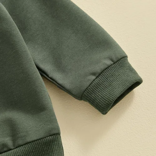 Vista 3 de Muasaaluxi Conjunto de ropa de 2 piezas para bebé del Día de San Patricio, sudadera de trébol de manga larga, pantalones deportivos verdes, conjunto