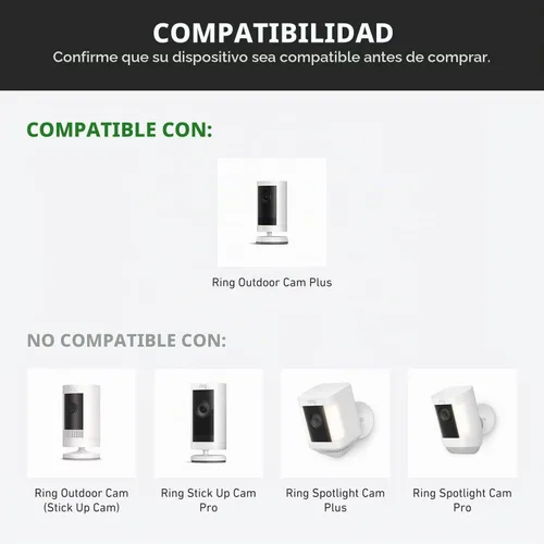 Vista 7 de Holicfun Sun & Rain - Cubierta de sombra para Ring Outdoor Cam Plus, color Negro
