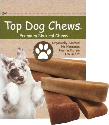 Vista 9 de Top Dog Chews Queso de yak del Himalaya mediano para perros, 100% naturales y de larga duración, palitos de queso digeribles y sin gluten, vendido