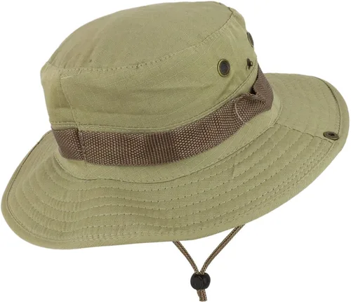 Vista 3 de Armycrew Sombrero de Boonie al aire libre liso sólido militar con correa ajustable para la barbilla