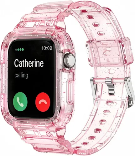 Vista 14 de Compatible con Apple Watch Band transparente de 1.929 in 1.811 in 1.772 in 1.732 in 1.654 in 1.614 in 1.575 in 1.496 in para mujeres y hombres