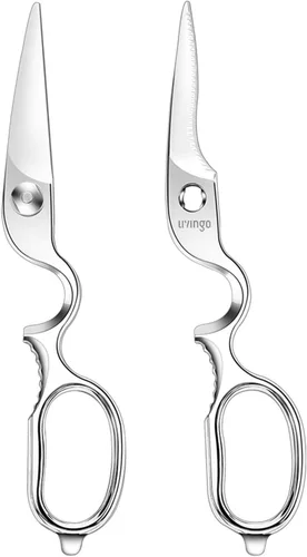 Vista 3 de LIVINGO - Tijeras de cocina de 8.5 pulgadas, tijeras de acero inoxidable forjadas resistentes Ultra Sharp Food Scissors with Detachable Design