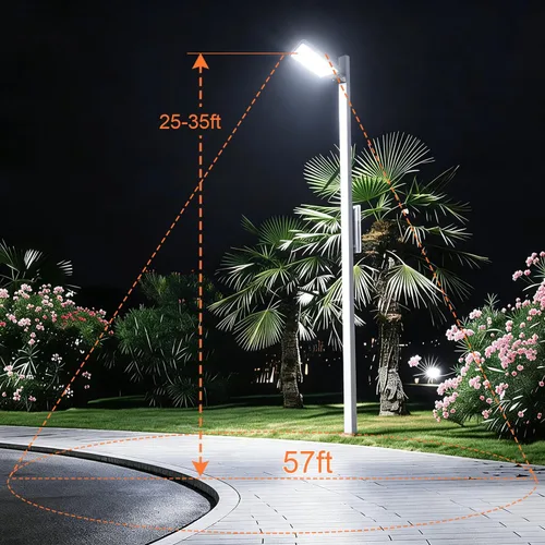 Vista 5 de Juyace Paquete de 4 luces LED de estacionamiento de 240 W con soporte