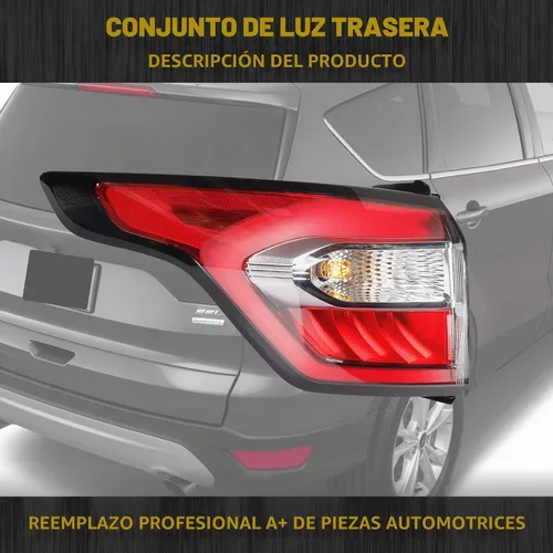 Vista 3 de Dasbecan Conjunto de luz trasera compatible con Ford Escape 2017 2018 2019 Lado izquierdo del conductor