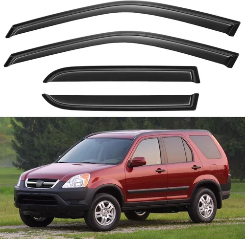 Vista 149 de YQAUTEC - Viseras para ventana, protectores contra la lluvia, compatibles con Subaru WRX 2015-2021, deflectores de viento para ventanas, viseras