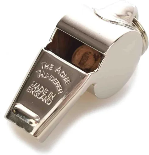 Vista 2 de Silbato de árbitro oficial Acme Thunderer, 60.5, Plateado, talla única Survival-Signal-Whistles