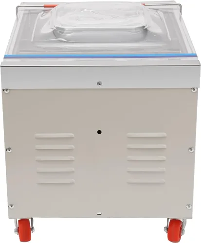 Vista 4 de Máquina selladora al vacío, 360 W 110 V Máquina de envasado al vacío comercial Sellador de preservación de cámara eléctrica de acero inoxidable