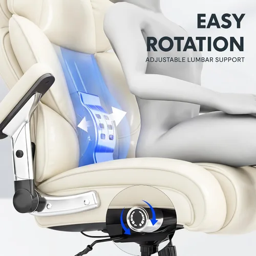 Vista 6 de FLEXISPOT Silla de oficina grande y alta de 600 libras para personas pesadas, silla de escritorio de computadora resistente con soporte lumbar