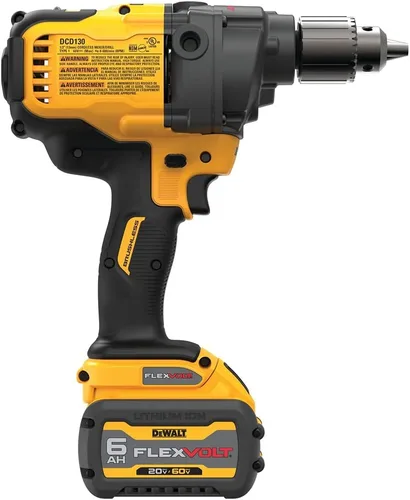 Vista 5 de DEWALT FLEXVOLT 60V MAX* Taladro inalámbrico para mezcla de hormigón, sistema de embrague electrónico (DCD130T1)