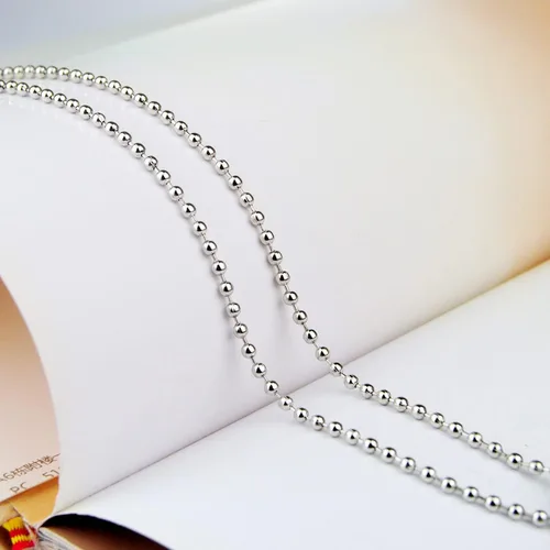 Vista 6 de Moda 100% 925 plata esterlina collar hombres y mujeres 0.091 in 18 "20" 22 "24" 26 "28" plata maciza cadena colgante de eslabones joyería regalo