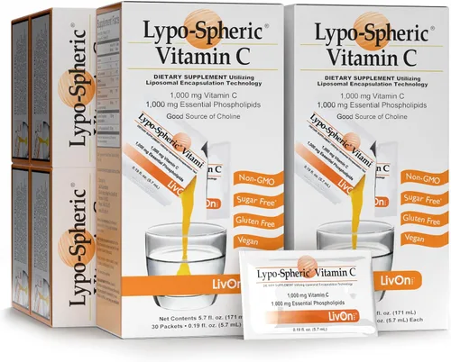 Vista 9 de Vitamina C Lypo-spheric, 60 paquetes, 0,035 oz de vitamina C por paquete, encapsulada para máxima biodisponibilidad, fórmula profesional, 100 % sin