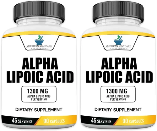 Vista 7 de American Standard Supplements Ácido alfa lipoico 1300 mg por porción, vegano, sin gluten, sin OMG, 60 cápsulas, 30 porciones