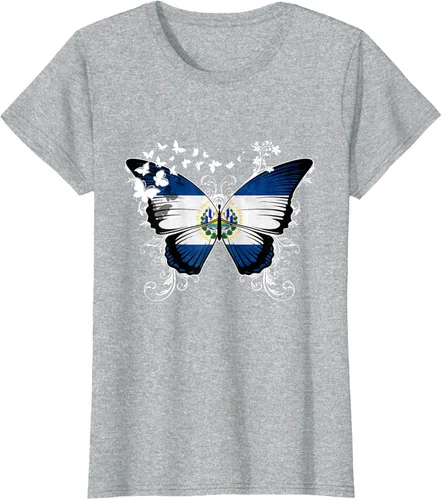 Vista 33 de Camiseta con diseño de bandera de El Salvador