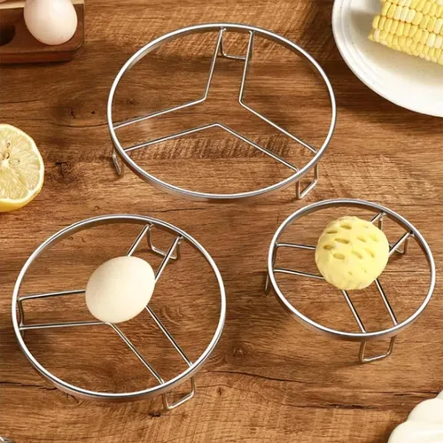 Vista 5 de Rustproof Metal Steaming Tray Ideal for Family Kitchens and Restaurants Pressure Cooker Steamer Rack