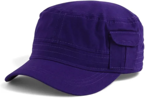 Vista 11 de Trendy Apparel Shop Gorra estilo militar liso Castro con bolsillo Blanco