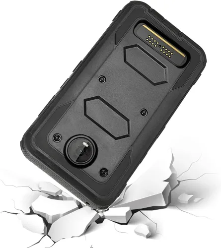 Vista 3 de Asuwish Funda de teléfono para Moto Z4/Moto Z 4 Play/MotoZ4 Force Cover híbrida a prueba de golpes dura a prueba de caídas de cuerpo completo