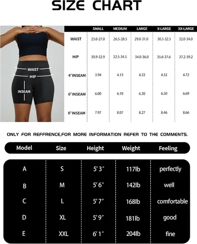 Vista 6 de 6 Pack 4+6+8 Spandex Biker Shorts for Women, Compression Volleyball Shorts for Workout High Waisted