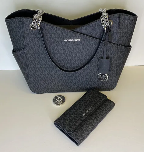 Vista 3 de Michael Kors Jet Set - bolsa de hombro para viaje con cadena grande cartera triple Michael Kors Jet Set