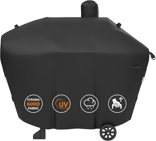 Vista 10 de Grisun Cubierta de patio para estufas Camp Chef de 3 quemadores, impermeable, antidecoloración, funda de estufa de 3 quemadores para PRO90, PRO90X