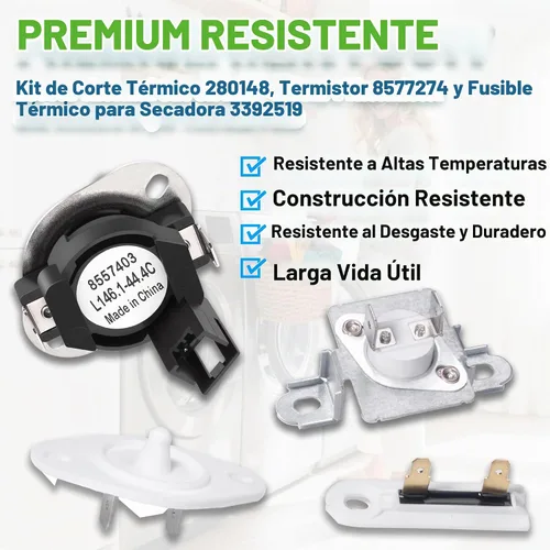 Vista 8 de 280148 termistor termistor 3392519 termistor termistor 3392519 del equipo de corte térmico piezas del secador de fusibles