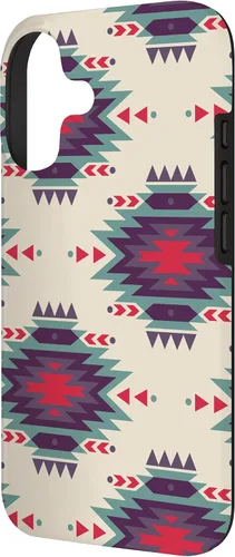 Vista 2 de Funda única con diseño azteca navajo rojo turquesa occidental para iPhone 17