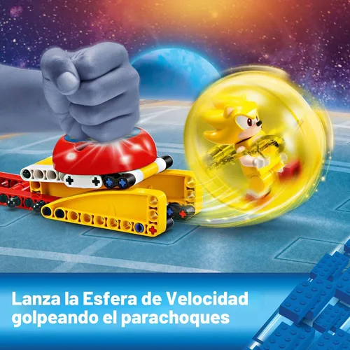 Vista 5 de LEGO Sonic The Hedgehog: Super Sonic vs. Egg Drillster - Juguete de Gaming con Shadow y Dr. Eggman, Set de Construcción de Juguetes para Niños