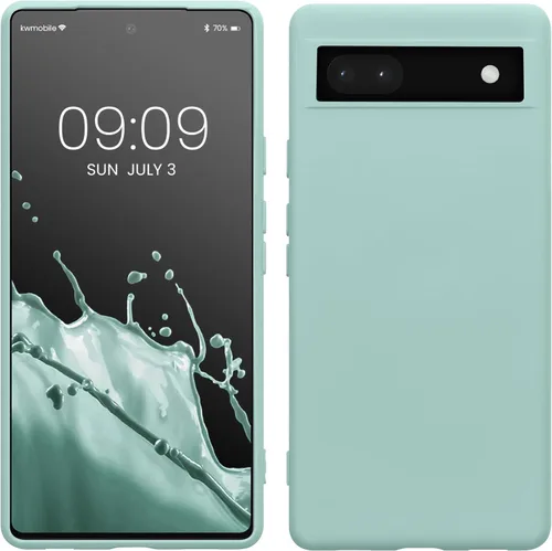 Vista 9 de kwmobile Funda compatible con Google Pixel 6a - Funda protectora delgada de silicona TPU - Arctic Night