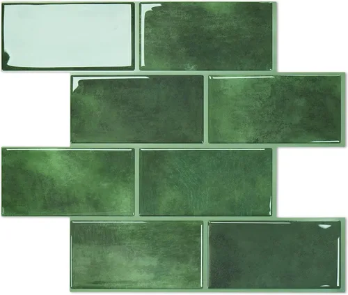 Vista 27 de STICKGOO 10-Sheet Backsplash Peel and Stick Subway Tile, Self Adhesive Vinyl Wall Tiles, Stick on Backsplash for Kitchen and Bathroom(Thicker Design)