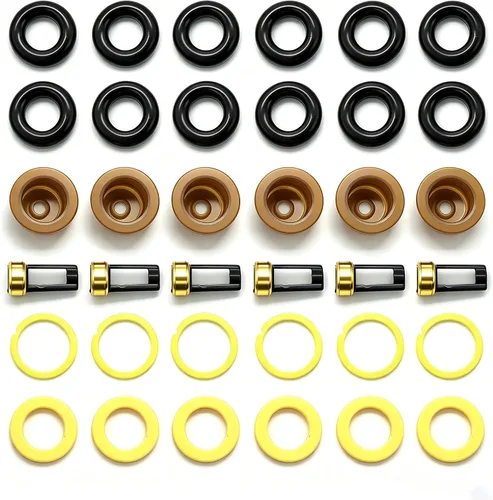 Vista 6 de HiSport Kits de servicio de reconstrucción de inyectores de combustible para motores EV1 universales juntas tóricas de inyector, espaciadores