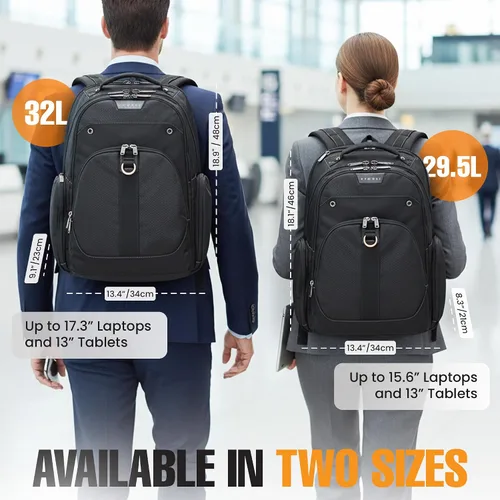 Vista 6 de Mochila EVERKI Atlas para Laptop de Negocios - Mochila para Mujeres o Hombres para el Trabajo, Negro