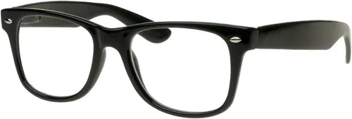 Vista 3 de Goson Lentes transparentes sin receta para mujeres y hombres, anteojos cuadrados para nerd hipster, 2 pares, marco negro y negroamarillo