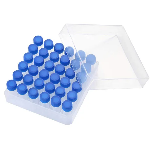 Vista 10 de 81 piezas de tubos criogénicos de 2 ml, viales pequeños de plástico con tapas de rosca, tubos de muestra, material PP, con junta de gel de sílice