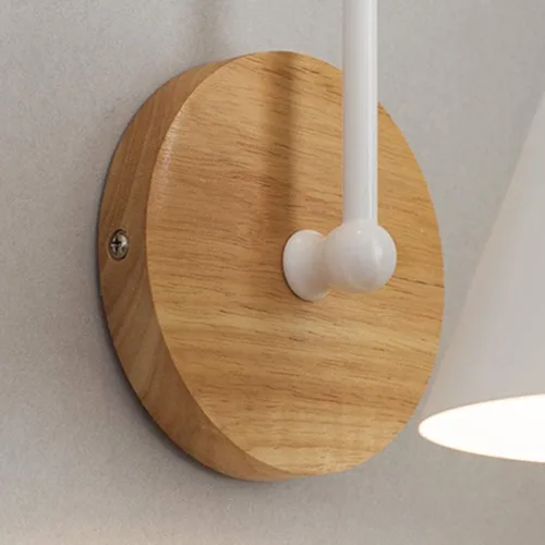 Vista 4 de ZUMAHA Aplique de pared nórdico lámpara de pared tricolor luz hogar luces de pared hierro madera múltiples espacio universal simple moderno sala