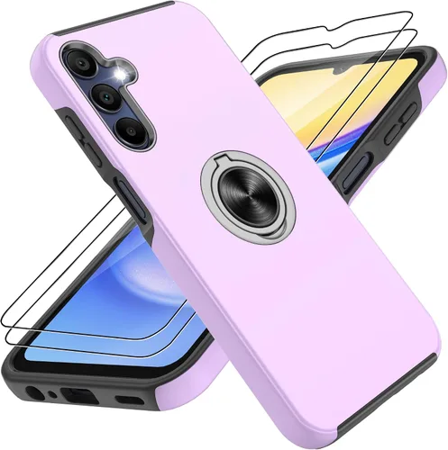 Vista 32 de Gritup Funda para Pixel 6A con protector de pantalla HD, soporte de anillo magnético 360 para Google Pixel 6A, color negro