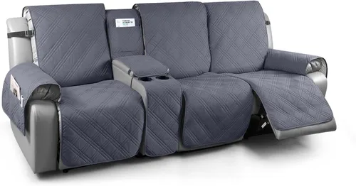 Vista 25 de TAOCOCO - Funda impermeable para sofá biplaza reclinable con consola central, 2 plazas