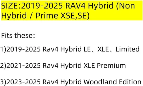 Vista 17 de EKR Rav4 Fundas de asiento de ajuste personalizado para Toyota Rav4 (híbrido) LE/XLE Premium 2026, juego completo de fundas de asiento de automóvil