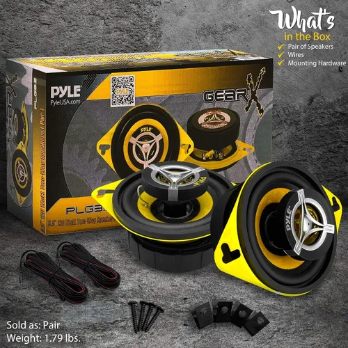 Vista 7 de Sistema de altavoces de coche de dos vías Pyle - Pro de 3.5 pulgadas 120 vatios 4 ohmios Tweeter medio componente de audio de sonido para estéreo