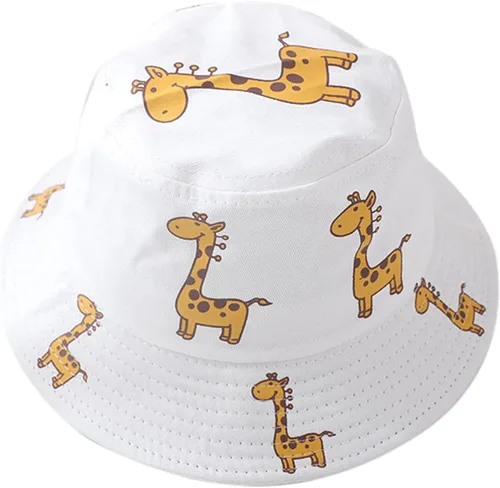 Vista 7 de Sombrero plegable con diseño de jirafa para niños y niñas de 1 a 4 años Beige