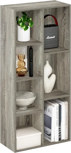 Vista 90 de Furinno PASIR - Estantería de libros de 2 niveles, estantería moderna de 9 x 12 x 21, estanterías abiertas para sala de estar, dormitorio, oficina
