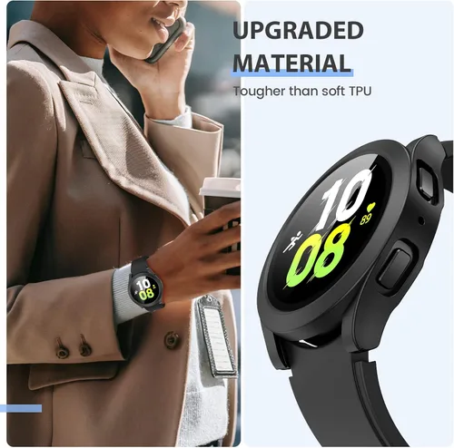 Vista 8 de Tensea [Paquete de 2]: Funda protectora de pantalla para Samsung Galaxy Watch FE 2024/5 2022/4 2021, accesorios de 1.57 pulgadas, cubierta
