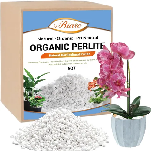 Vista 12 de Riare Perlita orgánica de 2 cuartos de galón para plantas, enmienda de suelo de perlita hortícola para plantas, mezcla de macetas, acondicionador